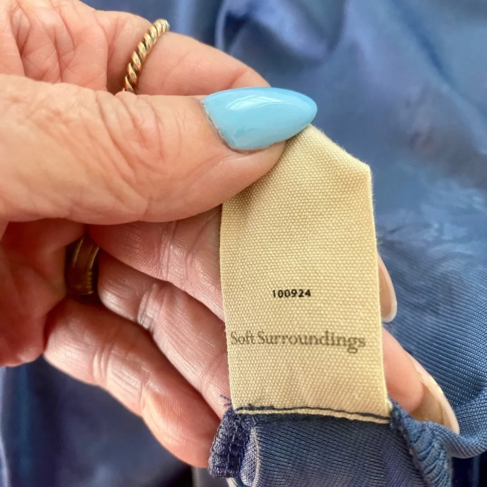 Soft Surroundings Blue Velvet Maxi Dress - Picture 7 of 7